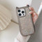 UEEBAI Case for iPhone 15 Pro Max 6.7 inch, Cute Glitter Bling Shine Candy Color Cat Shape Soft TPU Phone Case, Shockproof Silicone Slim Pretty Case Protective Non-yellowing Cover,Clear Black