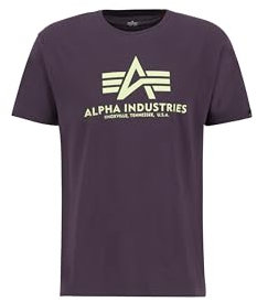 Alpha Industries Herren Basic T-Shirt, Plum, XL