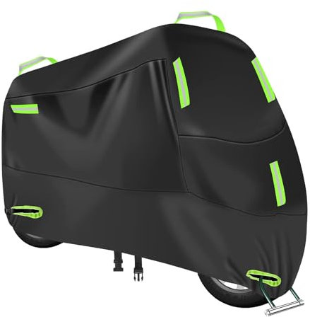 DCYBDL Funda Moto para Harley Davidson Custom 1200, 420D Tela Oxford Cubre Moto Exterior Impermeable Protector Viento Antipolvo UV Exterior Protector Funda para Moto,A