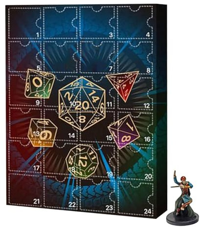 Dungeons Dragons Adventskalender 2024, 24 Tage DNDs Miniaturen Weihnachts Countdown Kalender, Dungeons Dragons Spielzeug Adventskalender, Drachenfiguren Set zum Sammeln, für Erwachsene und Kinder