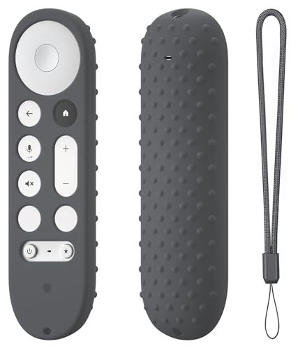 1PCS Mando a Distancia Funda Cubierta Compatible para Google TV Streamer 4K TV 2024 para Google GY3LE, Smart TV Mando a Distancia Funda de Silicona Suave (sólo la Funda) (Gris Oscuro)