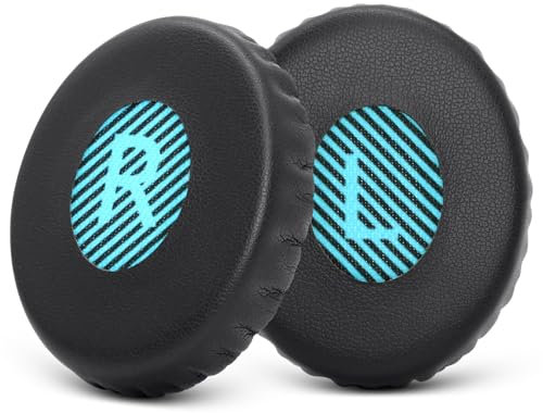 GEVO Ear Pads Cushions Replacement for Bose On-Ear 2 Headphones,Earpads for Bose OE2/OE2i/SoundTrue On-Ear/SoundLink On-Ear,Ear Cushions with High Dense Noise Isolation Foam,Protein Leather,Black&Blue