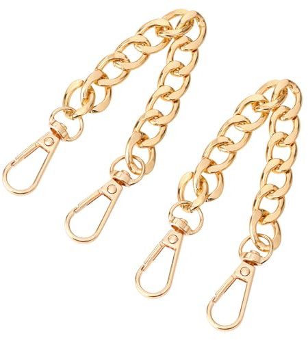 Hariendny 20 cm Schlüsselanhänger, 2 Stuck Brieftasche Kette, Gold Langer Schlüsselanhänger, SchlüSselkette mit Karabiner, SchlüSselanhäNger Kette, Kette mit Karabinerhaken