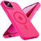 KPPIT Magnetic Case for iPhone 13 Compatible with MagSafe, Shockproof Drop Protection, Frosted Translucent Back Phone Case for iphone 13,Rose Red