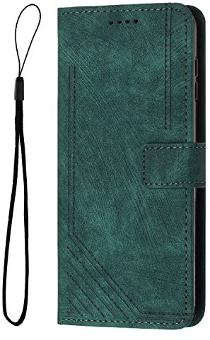 Ucikov Case for Apple iPhone 13 Mini, Leather Wallet Case Scratch Resistant Skin Feel Flip Cover with Magnetic Cover for Apple iPhone 13 Mini, Green