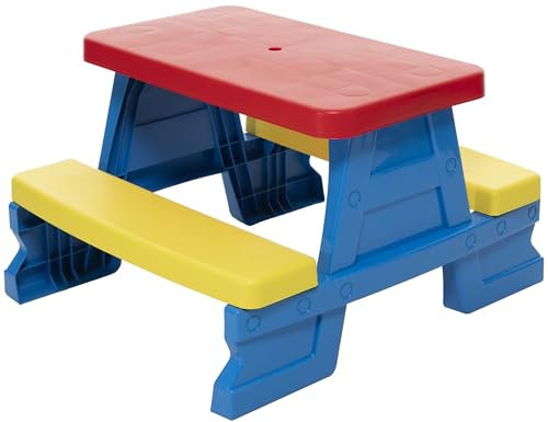 Dohany Kinder Sitzgruppe Picknick Sitzgarnitur Outdoor Bank Tisch Kombi blau