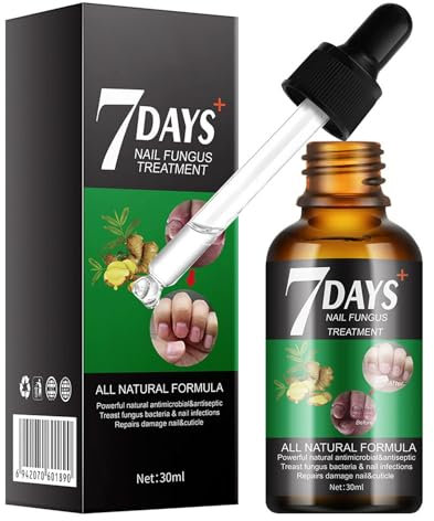 Fungal Nail Treatment - 7 Days Nail Fungus Treatment Extra Strength - Ginger Nail Fungus Treatment for Toenail - 30ml Extra Strong Nail Fungus Treatment for Toenail, And Discolored Nails