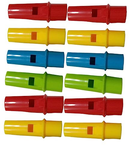 Yardwe 12pcs Pan Flutes Cylinder Shape Diy Music Instrument Toys for Boys and Girls Flutes Boys and Girls Musical Instruments Whistles for Creative Play Random Color