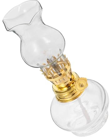 DIYEAH Kleine Glas Öllampe Winddicht Petroleumlampe Für Innenräume Notbeleuchtung Und Dekoration Tischlampe 4.5 Zoll