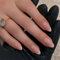 French Tip False Nails - Short Almond Press on Nails - 24Pcs Elegant Nude Base French Nails - Soft Gel Short Fake nails with Glue - Reusable Stick on nails for Woman Girls