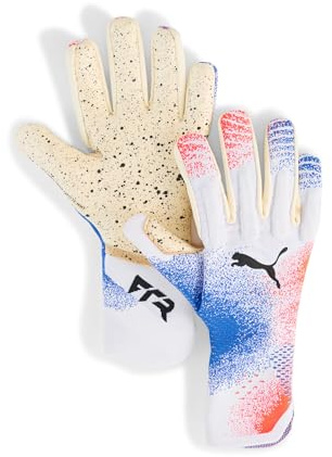 PUMA Unisex Future Ultimate NC Fußball Torwarthandschuhe 10, White Glowing Red Ultra Blue