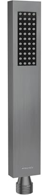Balneo Pommeau Douche Acier Inox AISI 304, Gun Metal, Cascade Modèle 2