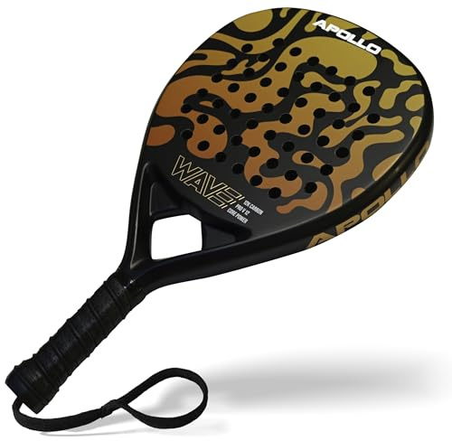 Apollo Padelschläger - Kohlefaser Schläger für Damen und Herren, Anfänger & Fortgeschrittene, leichtes 3K und 12K Carbon - nur 365g