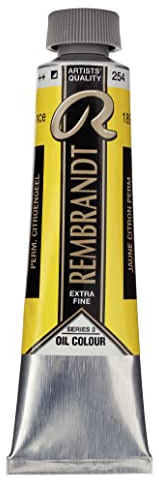 Royal Talens Rembrandt Artists' Oil Color, 40ml Tube, Permanent Lemon Yellow (01052542)