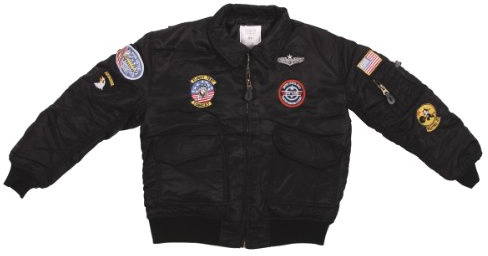 MFH US Kinder-Pilotenjacke, CWU, mit Fliegerabzeichen
