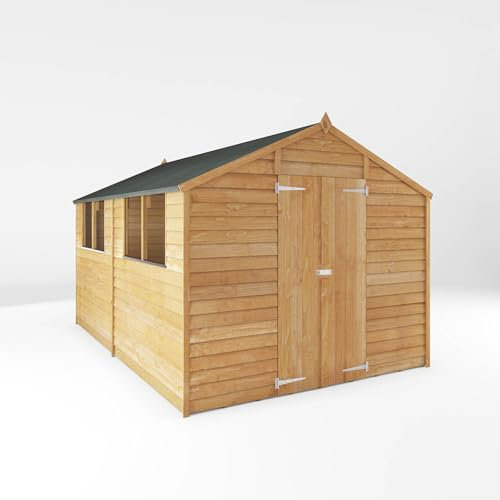12' x 8' Wooden Value Overlap Apex Garden Shed