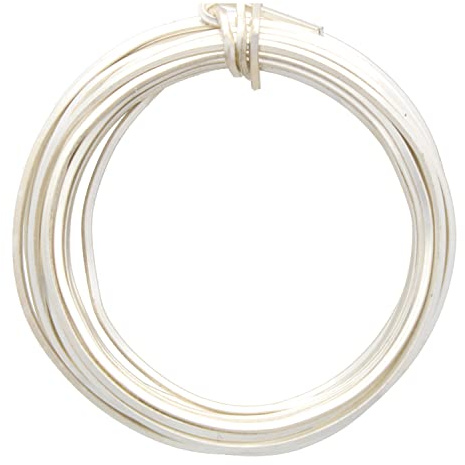 The Beadsmith Silver Plated Copper Square Craft Bead Wire 21Ga (12Ft) for Jewlery Making