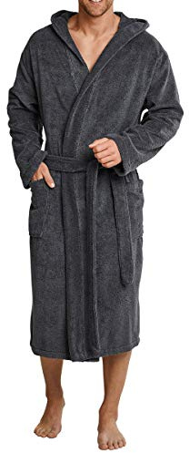 Schiesser Herren Bademantel mit Kapuze - Bathrobes