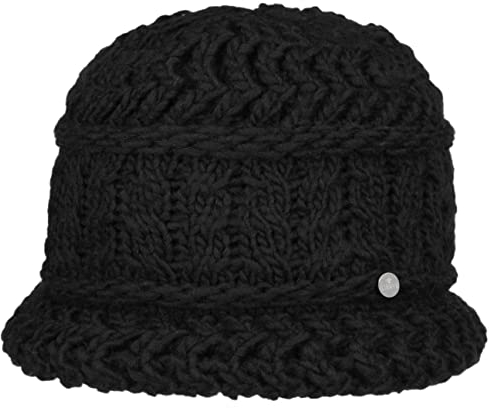 LIERYS Classico Damen Strickhut - Made in Germany Glockenhüte Damenhut Winterhut Herbst-Winter - One Size schwarz