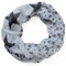Miobo Leichter breiter Stern Loopschal Snood Schlauchschal Rundschal in vielen schönen Farben (One Size, Weiss)