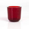 INNA-Glas Kleines Teelichtglas - Teelichthalter Nick, rot-transparent, 8cm, Ø 8cm - Kerzenglas