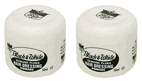 Black & White Pomade Haarwachs – Normaler Halt 50 ml x 2