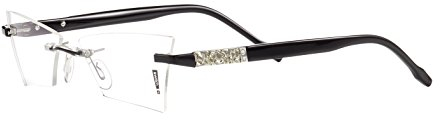 Switch it! Exclusive Garnitur mit Steinen - Acetat Wechselbügel in verschiedenen Farben (9088: schwarz- gold)