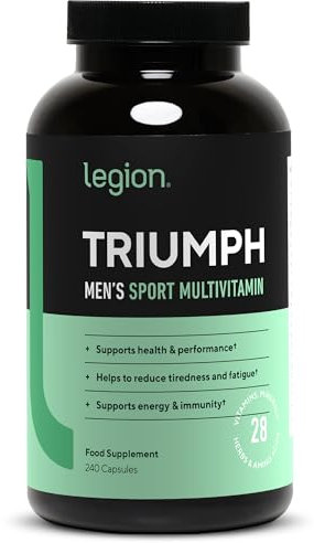 Legion Triumph Daily Multivitamin Supplement - Vitamins and Minerals for Athletes Helps with Energy Sports & Bodybuilding Workouts. 30 Svgs.