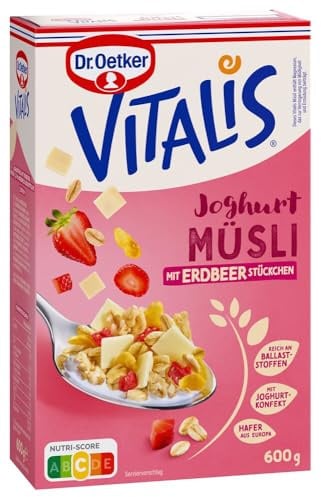 Dr. Oetker Vitalis Joghurtmüsli: Frühstücksmüsli & für Zwischendurch, hervorragend mit Milch, Joghurt oder Obst, 1er Packung, 600g