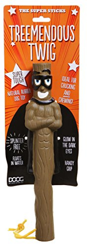 DOOG - The Supersticks Tree-Mendous Twig Fetch Toys Safer Than Real Sticks, Splinter Free, Glow-in-The-Dark Eyes, Floats, Easy to Clean