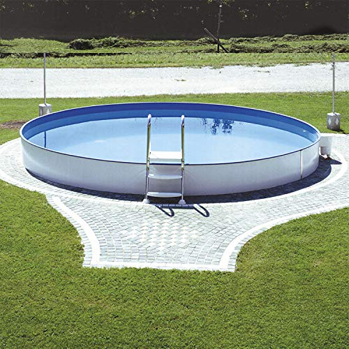 Steinbach Styriapool rund Ø 400 x 120 cm, Pool, Einhängebiese, Stahlmantel, Handlauf, Bodenschienen, Folie blau 0,6 mm, 012310