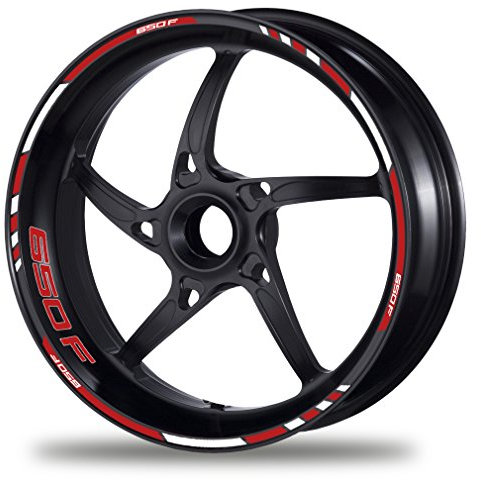 PROFILETEC.COM FELGENRANDAUFKLEBER passend für Honda CB 650 F oder CBR 650 F Moto GP Style Felgenaufkleber (Motiv 2V)