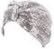 DECOU Funkelnder Pailletten-Turban S232 - Silber - Einheitsgröße