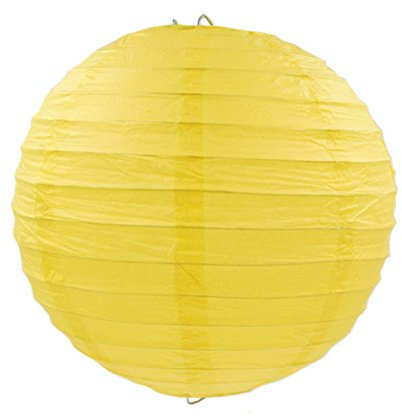 Beiersi Papier Laterne Lampenschirm Hochzeitsfeier Dekoration (12(30cm), Gelb)