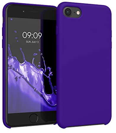 kwmobile Cover per Apple iPhone SE (2020/2022) / 8/7 Custodia - Back Case per Smartphone in Silicone TPU - Protezione Gommata - viola