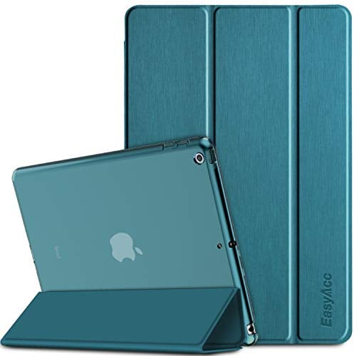 EasyAcc Hülle Kompatibel mit iPad 9.7 2018/ iPad 6 Generation/iPad 2017/ iPad 5 Generation, Ultra Dünn Transluzent Matt Rückseite Abdeckung, Pfauenblau