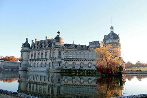 SHILIHOME Französisches Schloss Chantilly, Architektonische Landschaft, Malen nach Zahlen, DIY, einzigartig