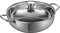 Servierpfanne Edelstahl Servierpfanne, Durchmesser 30 cm, Höhe 9,5 cm, Premium-Edelstahl, Silber