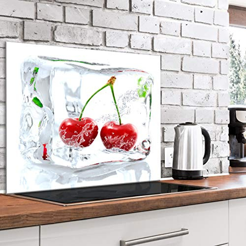 murando - Pannello Paraschizzi Cucina in Vetro Temperato Ciliegie 80x60