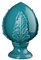 Baroni Home Pumo Pugliese Colorato, Pumo Decorativo in Porcellana Dipinta a Mano, Colore Turchese, Misure 14X14X22 cm