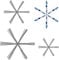 Hotop Weihnachten Schneeflocken Drahtsterne Rohlinge Bastelset Metall Perlensterne Draht zum Basteln Perlen für DIY Schmuck Party Winter Deko Bastelzubehör (24 Stück, 3,5/4,5/6 Zoll)