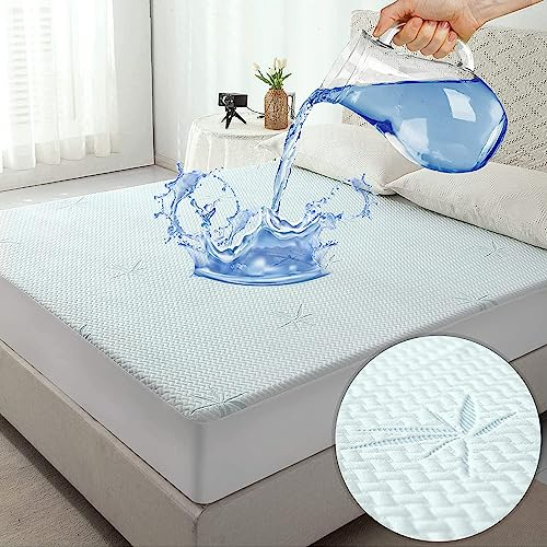 JET'S HOME Rayonne de Bambou Protège Matelas 180x200 - Imperméable Couvre Matelas Oeko-TEX®, Alaise Micro Respirante et Anti Poussière