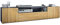 Vladon TV Board Mogan 181 x 39 x 35 cm, langes Lowboard mit 6 Fächern, Korpus in Anthrazit Matt, Fronten in Eiche Natur
