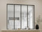 Vente-unique-Atelier-Glaswand - 120 x 105 cm - thermolackiertes Aluminium - Schwarz - Bayview