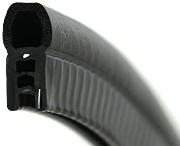 SMI-Dichtungsprofil DO18 für 1,5-3mm EPDM Moosgummi/Vollgummi mit Stahleinlage selbstklemmend ohne Kleber - Kantenschutz mit Dichtung oben, Kantenschutzdichtprofil für Auto, Kofferraum (3 m)