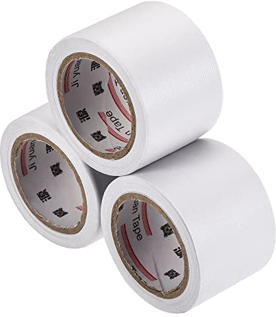 sourcing map 3 Stück Rohrwickelbänder Nicht Klebend 4cm x 13m Wasserdicht Rohrschutz für Klimaanlagen, HLK Rohre PVC Weiß