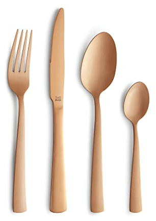 Beckmann & Rommerskirchen Besteckset PADINA | 16-teilig | Kupfer | Besteck Set | Essbesteck