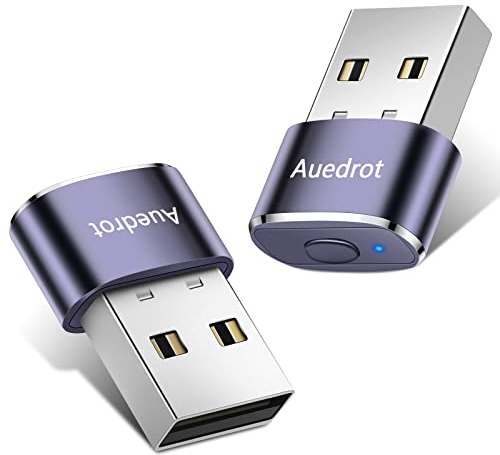 AUEDROT Mouse Jiggler Non Rilevabile USB Mouse Mover con 2 Modalità Jiggle, Muovi Mouse Automatico, Senza Driver, Plug & Play, Tenere Sveglio il Computer/Laptop, Viola, 2 PCS