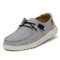 HEYDUDE Wendy Chambray Damen - Slip on Flache Schuhe - Mokassin Stil, White Blue, 40