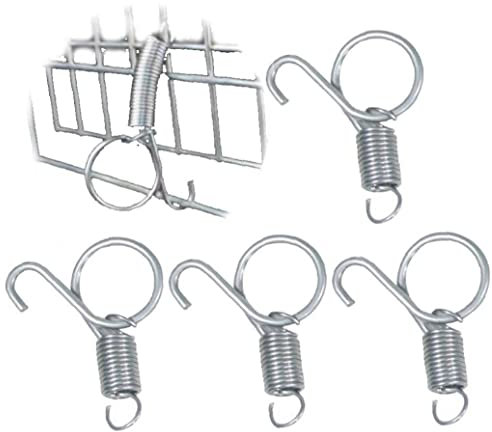 vepoty 5 PCS Porta Gabbia Chiusura Coniglio Ganci a Gabbia a Gabbia Ganci a Molla di Metallo Gancio per Uccelli Roditori Porta Gabbia